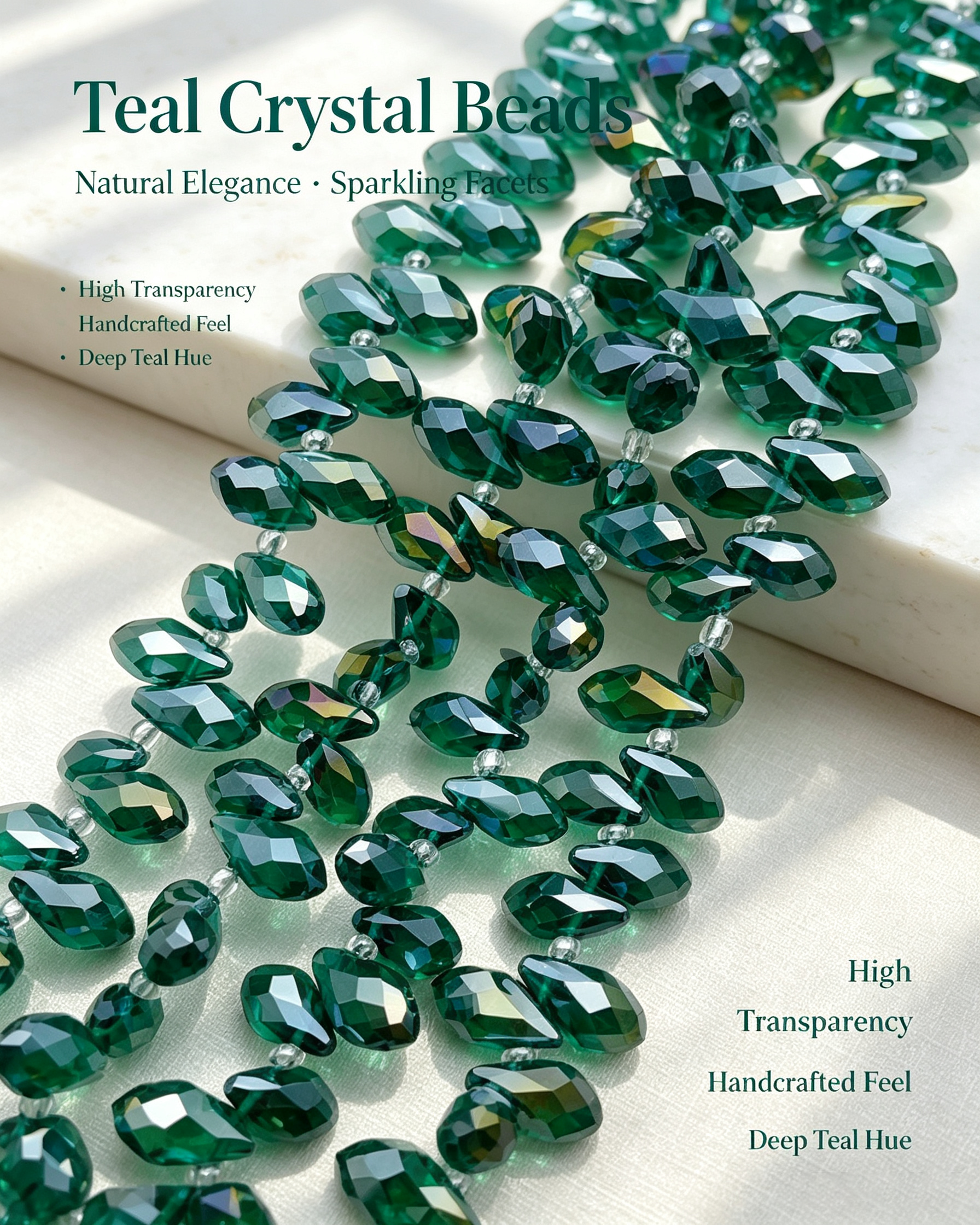 6x12mm Crystal Teardrop Glass Beads