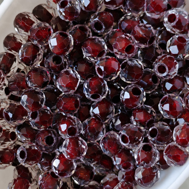 4mm Chinese Ink Wash Faceted Crystal Beads