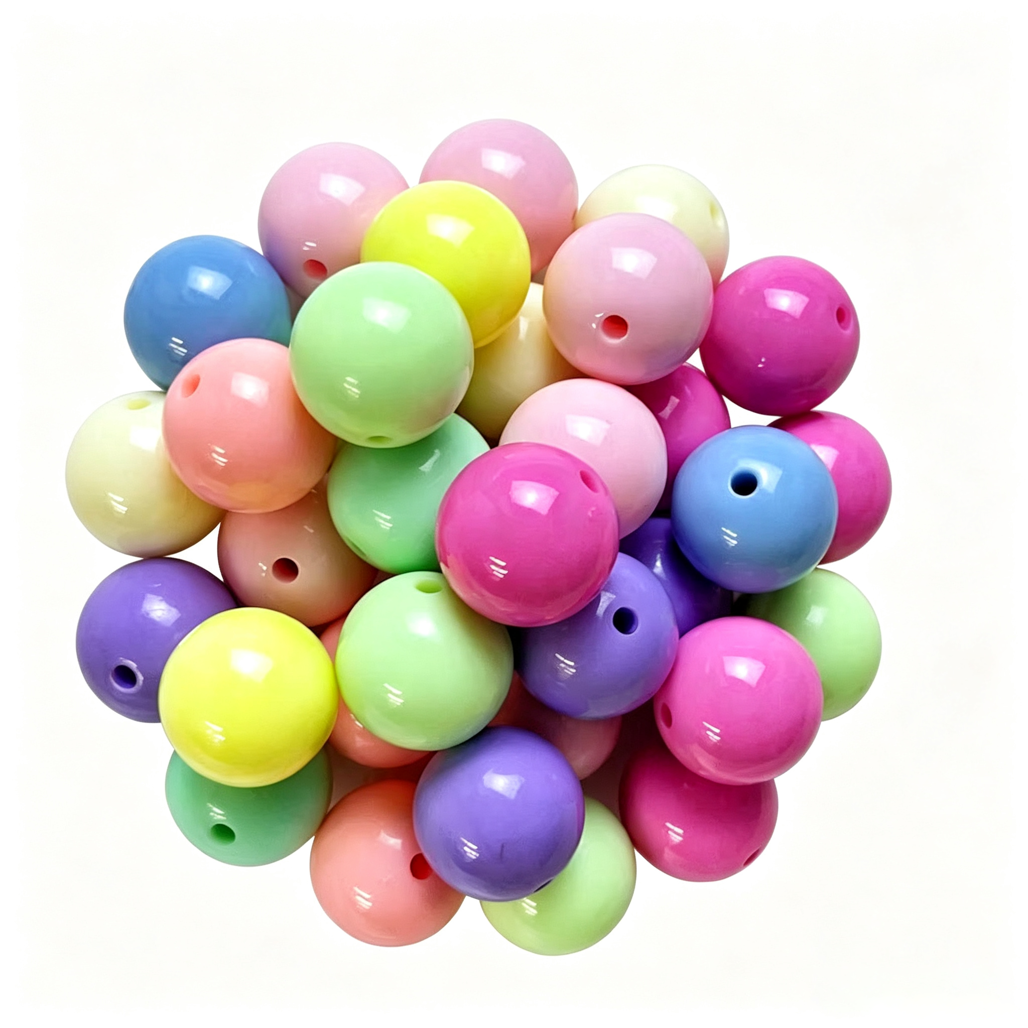 6/10/16mm Aesthetic Candy Color Acrylic Beads