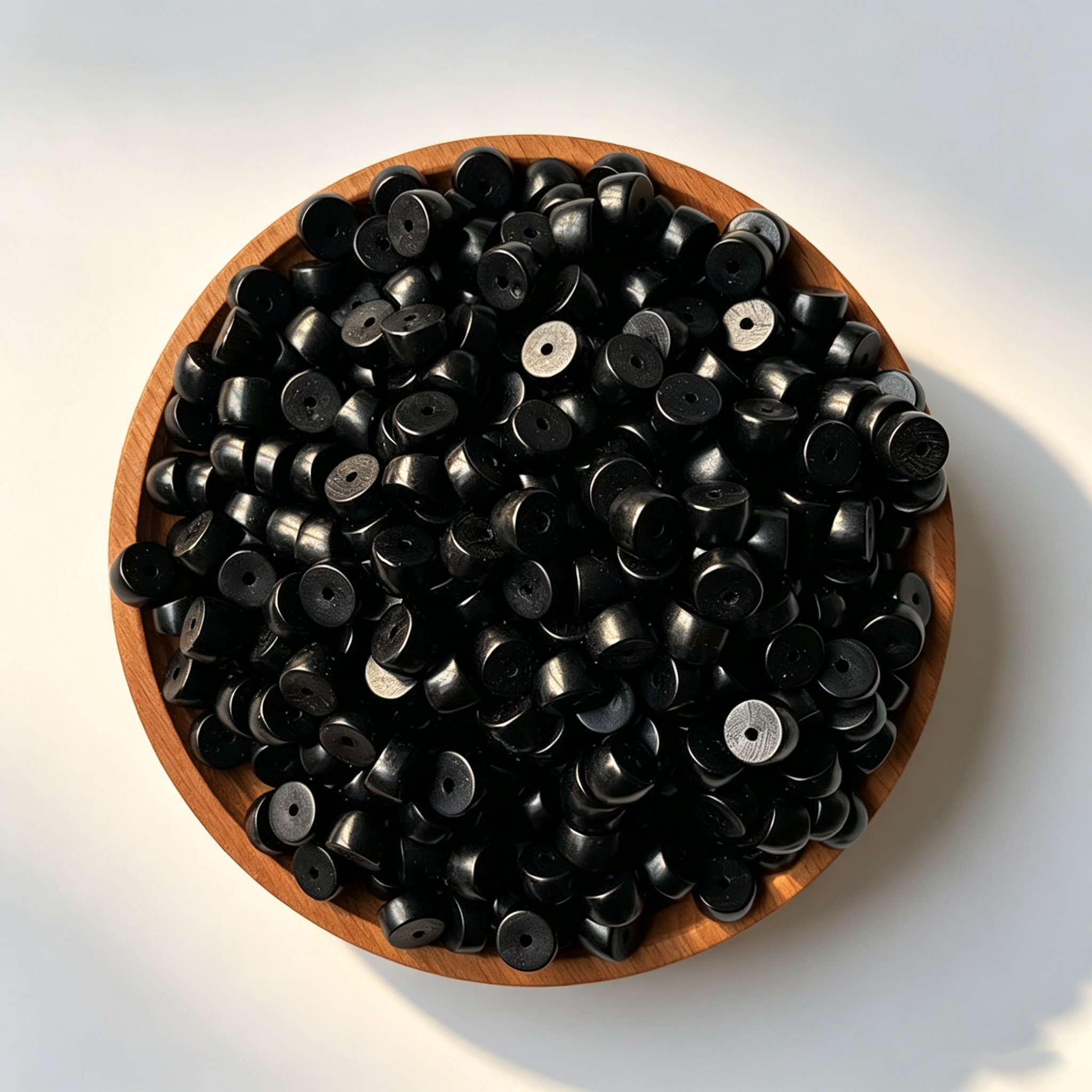 Garlic Bodhi Root Loose Beads | 10mm Natural Ivory-Sheen Retro Beads