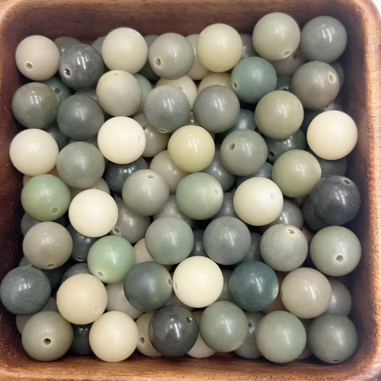 Premium 12mm Natural Bodhi Root Round Beads - Healing Energy & Stress Relief Bracelet