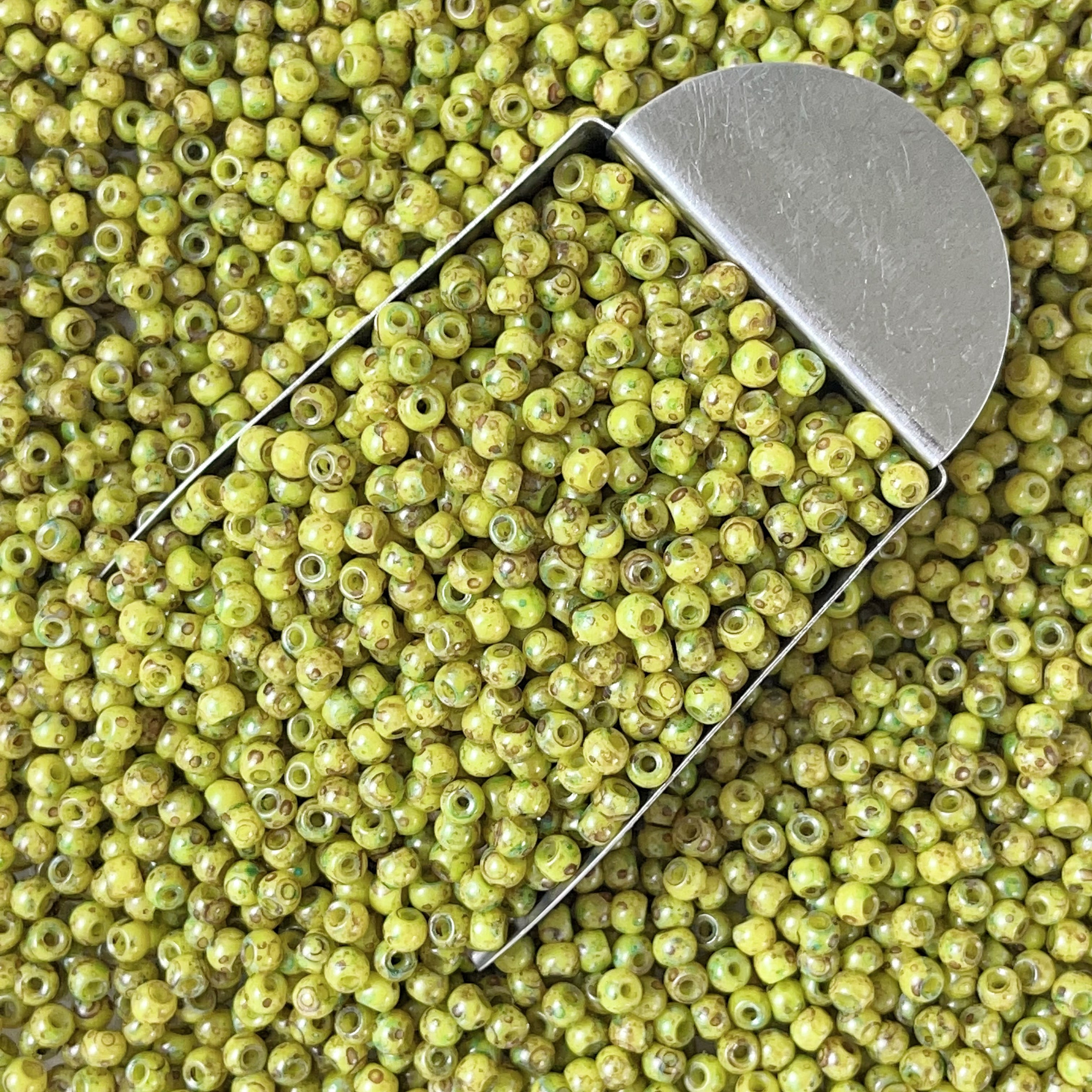 Premium Picasso Finish Glass Seed Beads - 4mm (Size 6/0)