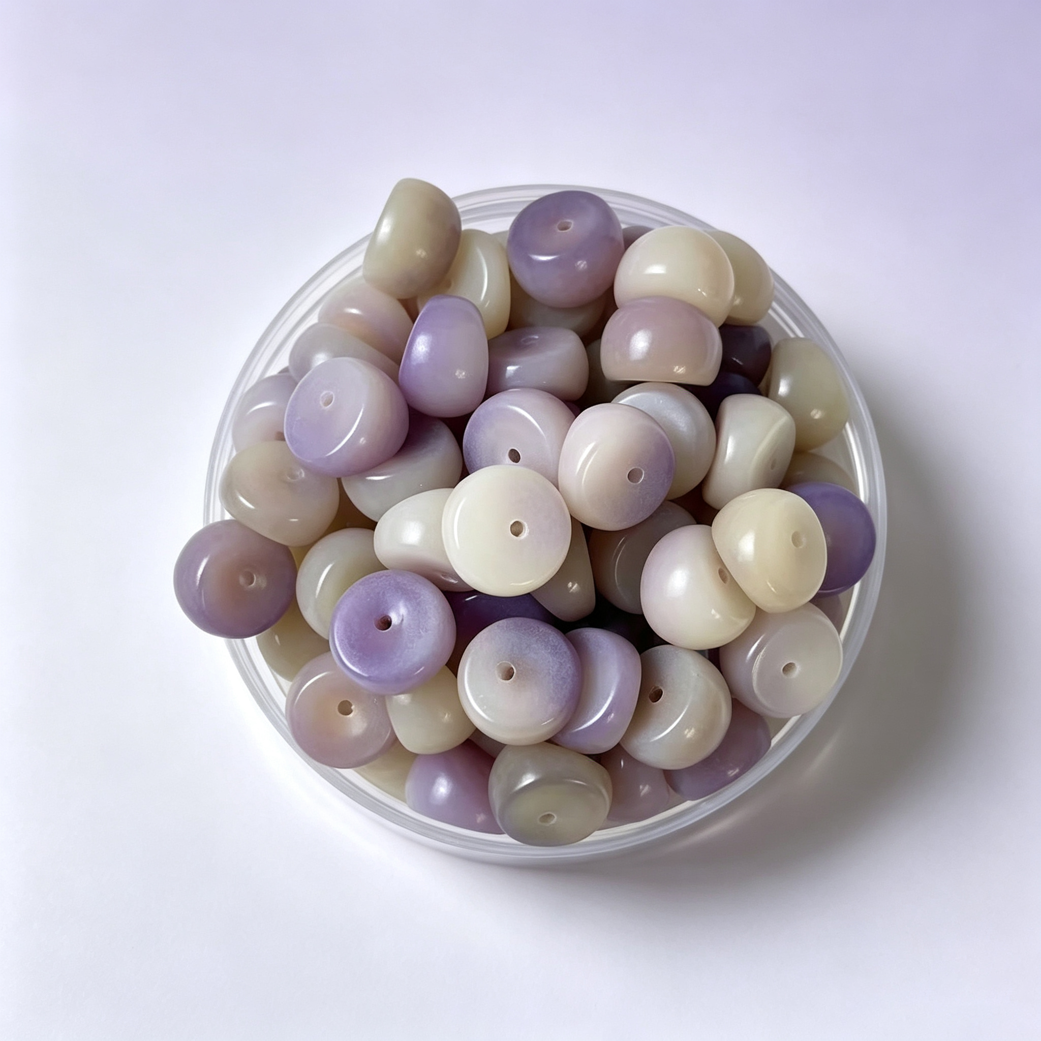 Garlic Bodhi Root Loose Beads | 10mm Natural Ivory-Sheen Retro Beads