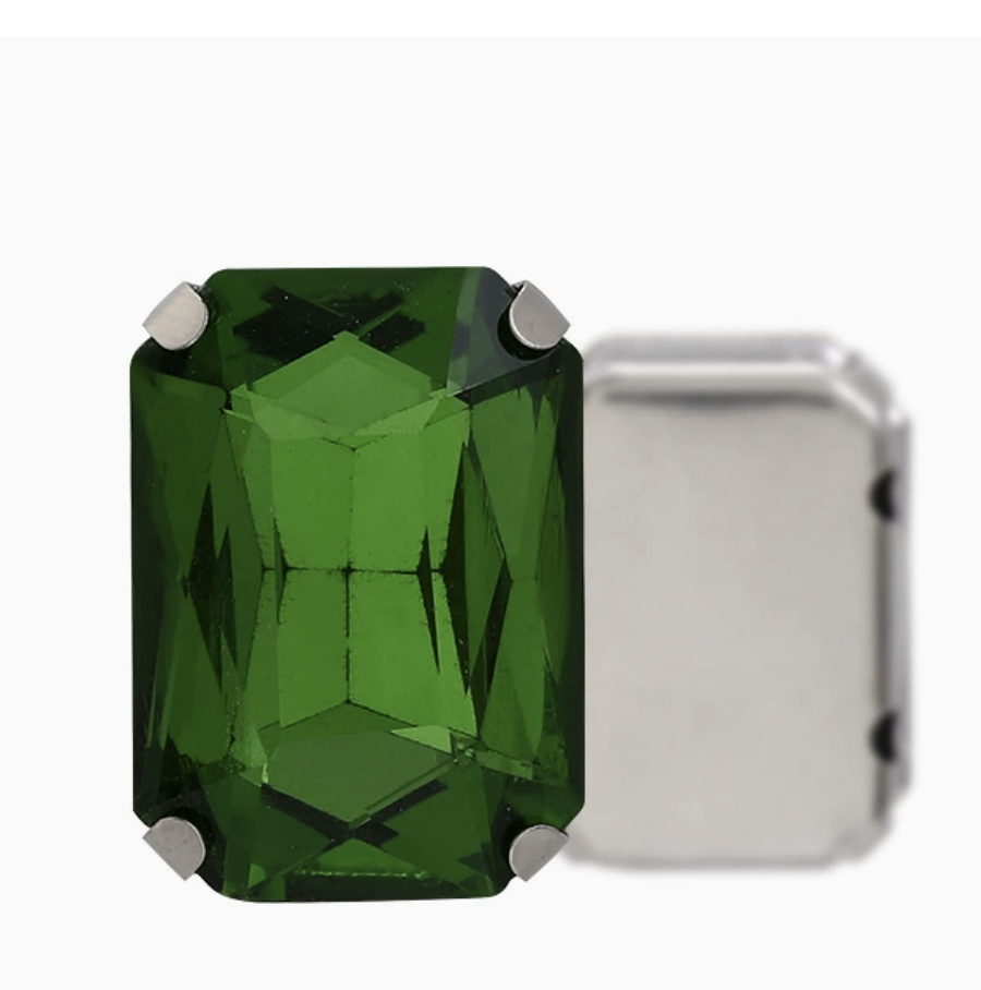 8*10mm Rectangular Claw Rhinestone Bead