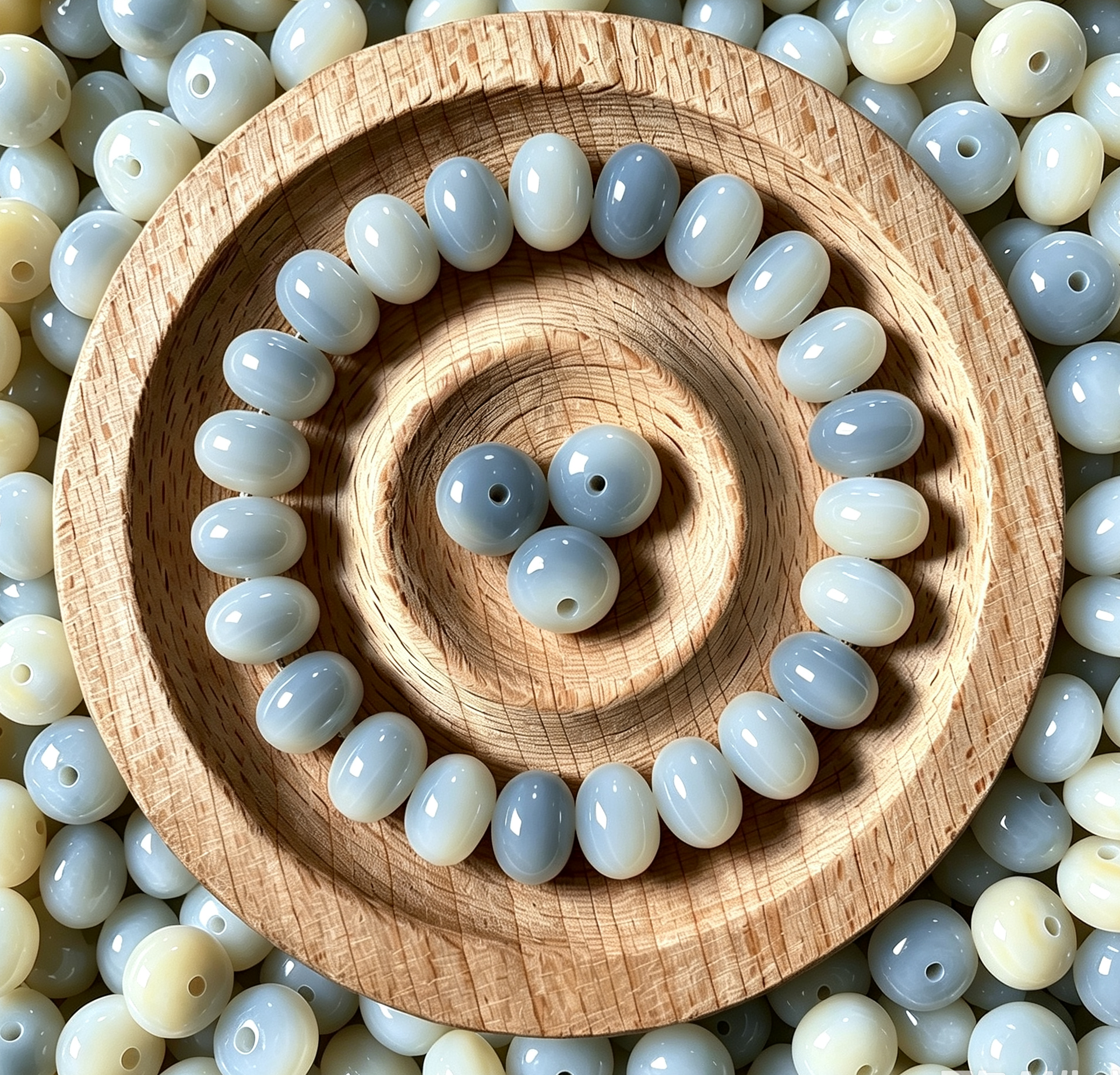 Natural Bodhi Seed Rondelle Beads - 9x6mm Aesthetic Abacus Spacer Beads