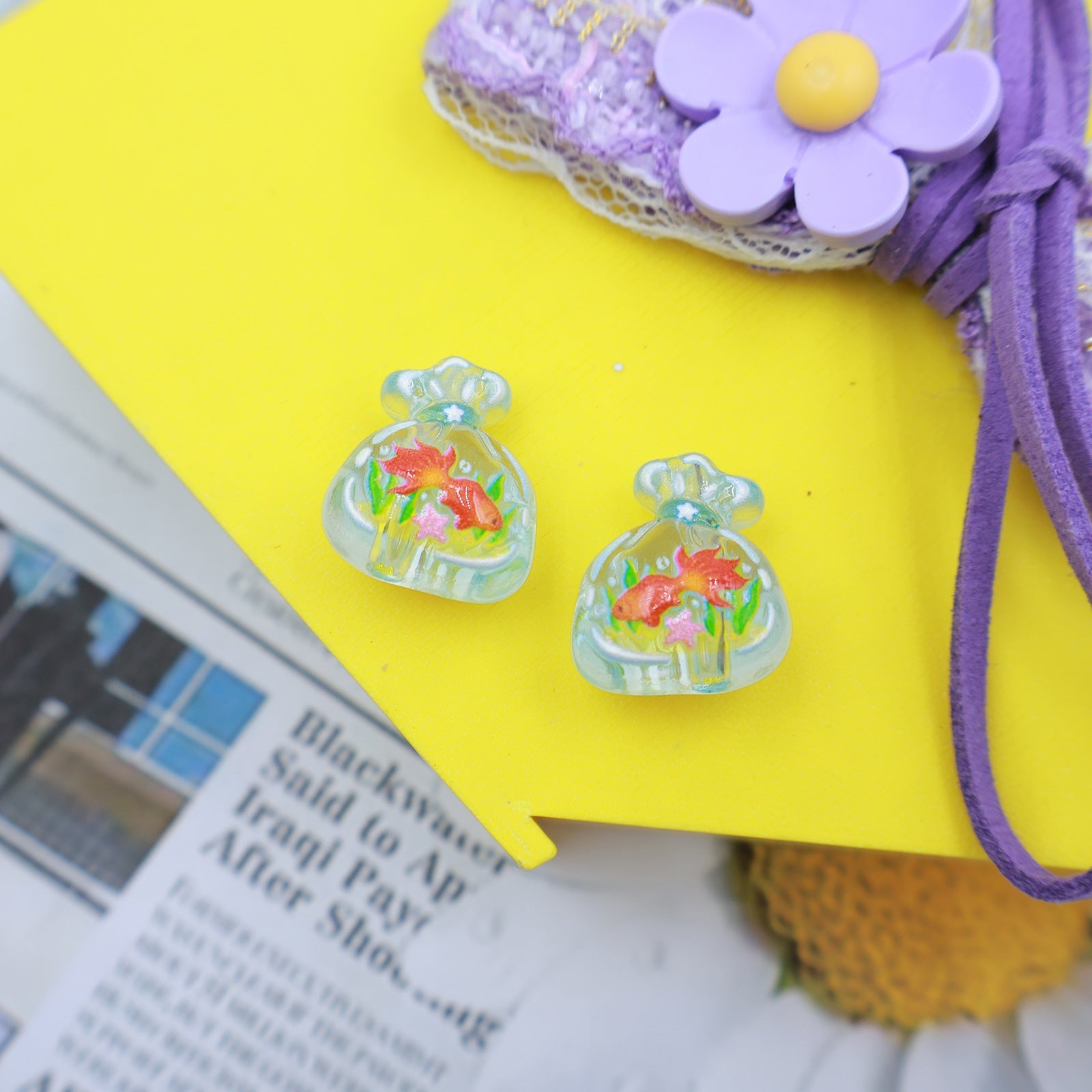 Acrylic Goldfish Lucky Bag Beads