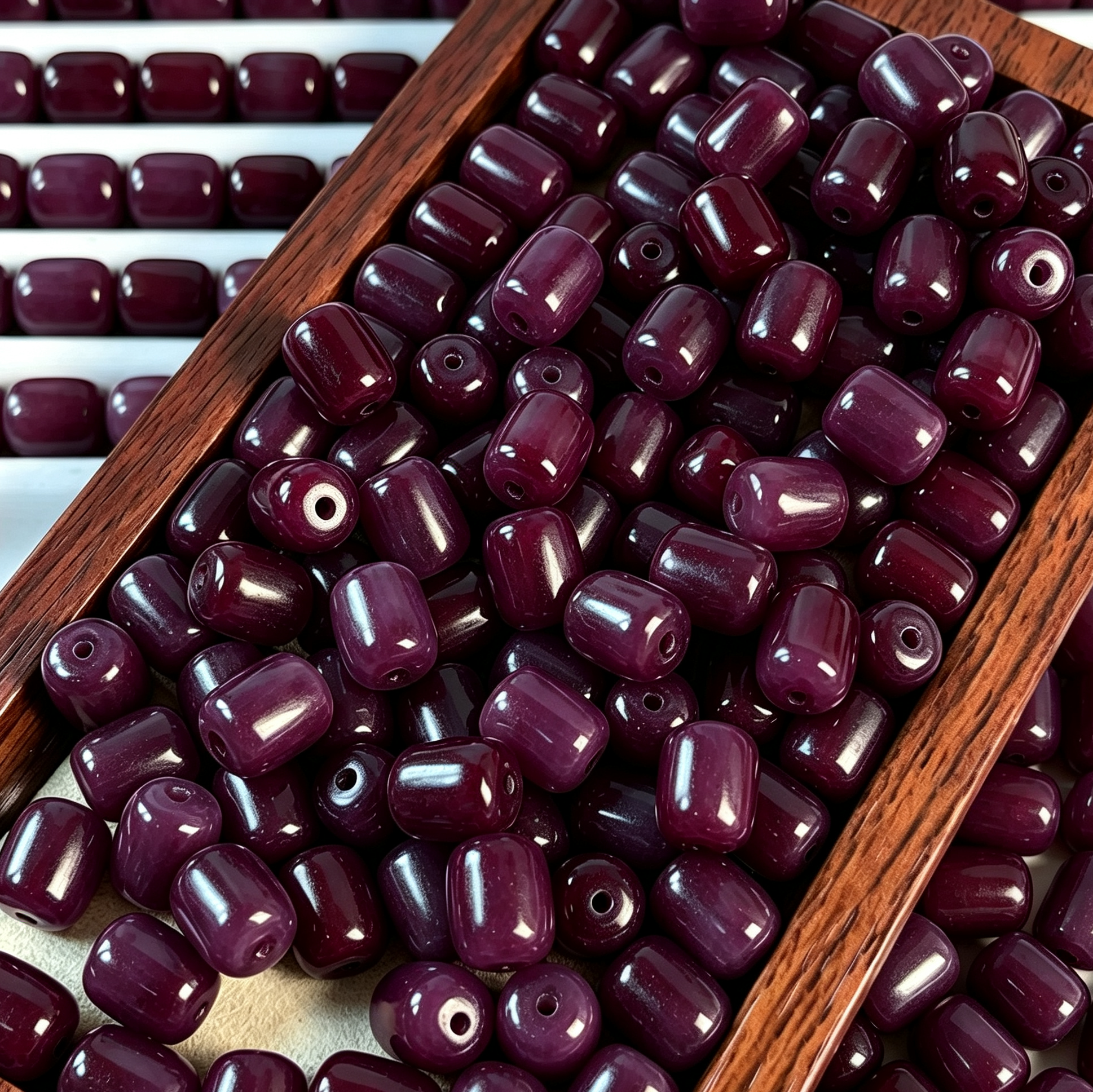 Natural Bodhi Seed Loose Beads - 12x11mm Aesthetic Rice Cake Pillow Shape