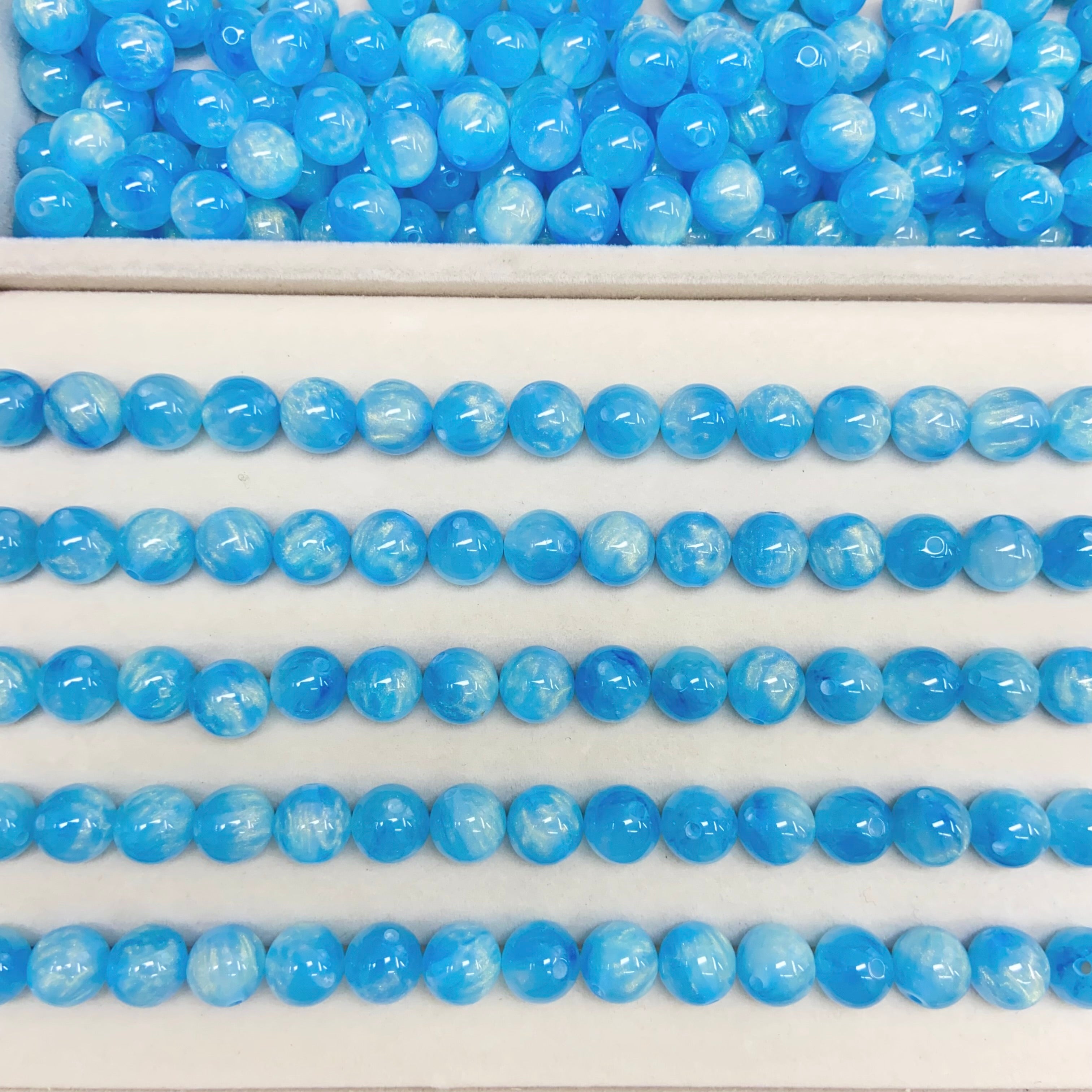 10mm Resin Shiny Beads