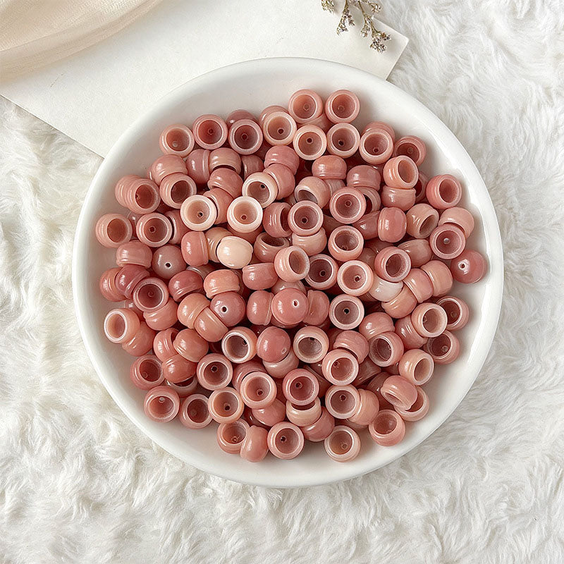 Natural Bodhi Root Beads for Jewelry Making, 13mm Pastel Pastel Bowl-Shaped Spacer Beads