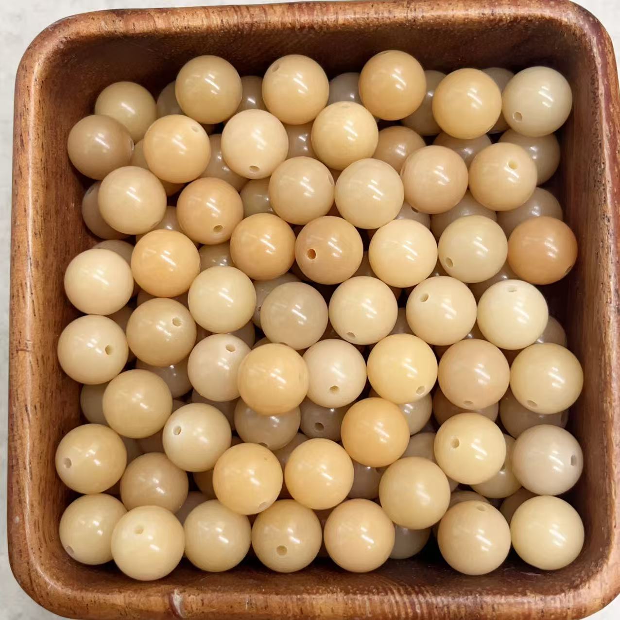 Premium 12mm Natural Bodhi Root Round Beads - Healing Energy & Stress Relief Bracelet
