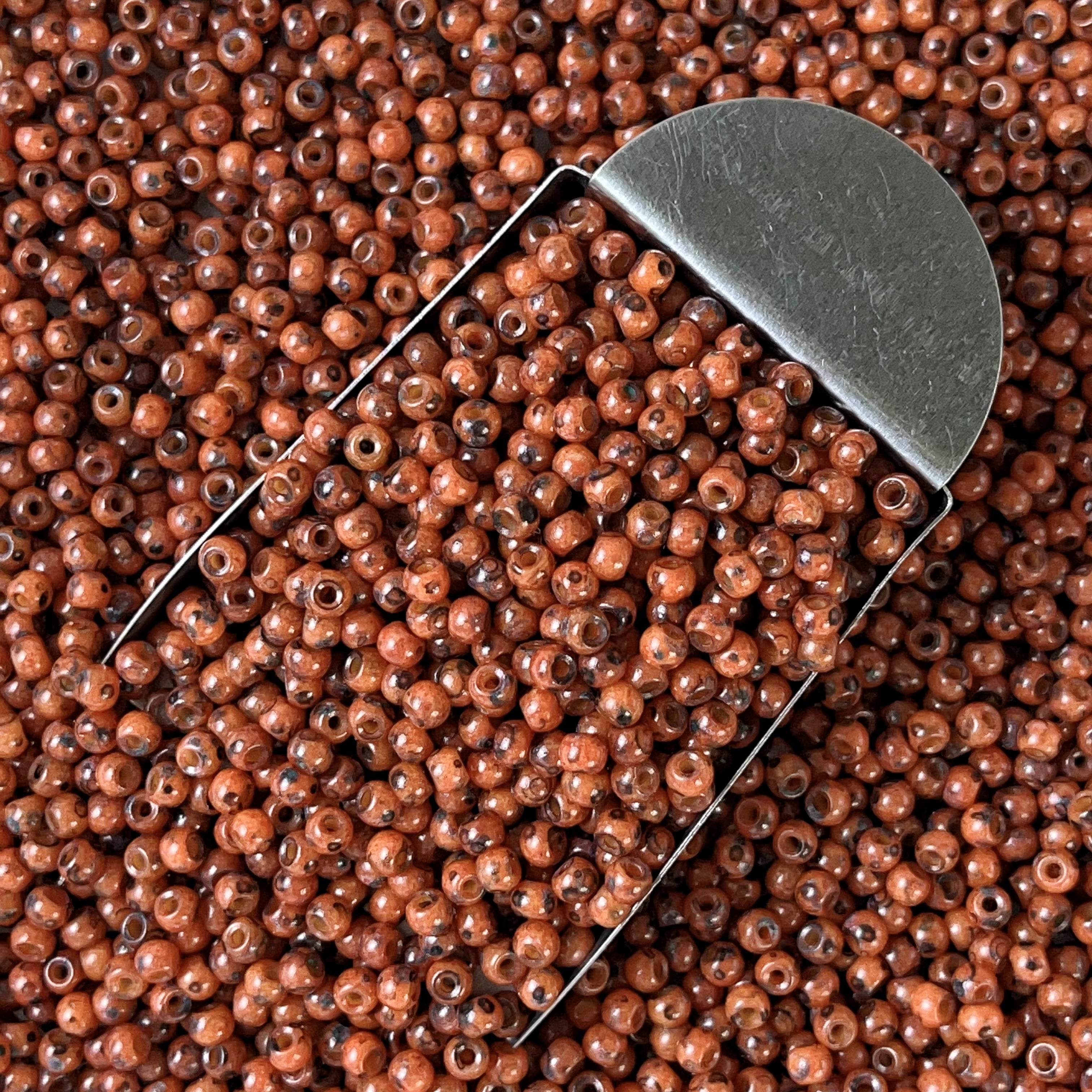 Premium Picasso Finish Glass Seed Beads - 4mm (Size 6/0)