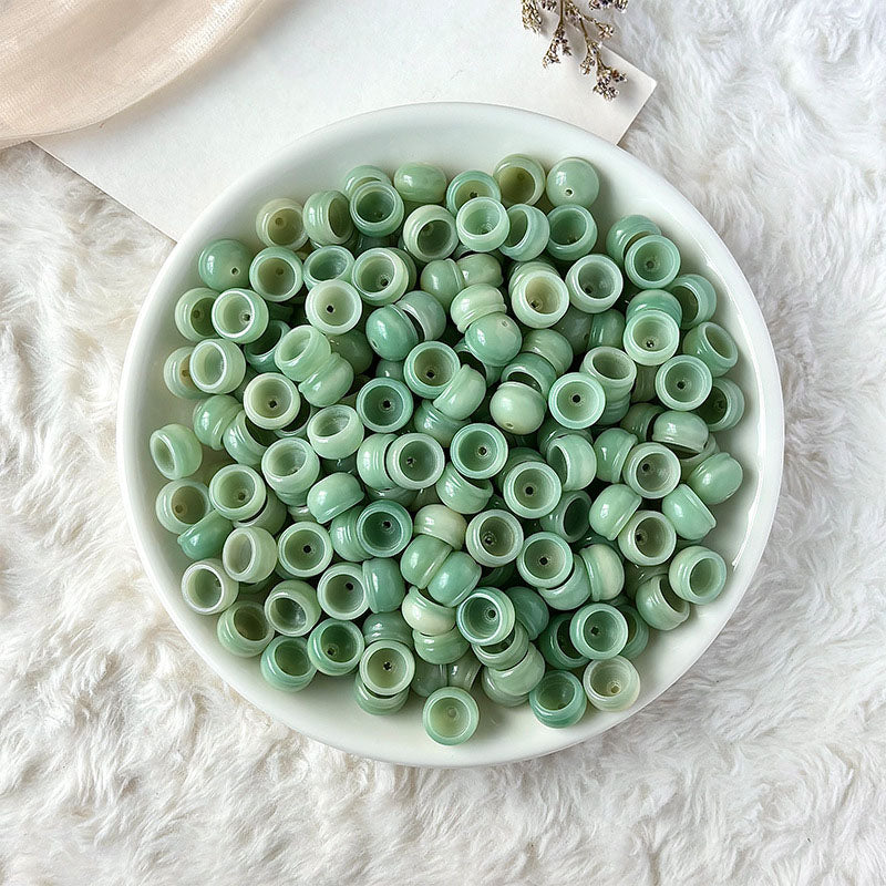 Natural Bodhi Root Beads for Jewelry Making, 13mm Pastel Pastel Bowl-Shaped Spacer Beads