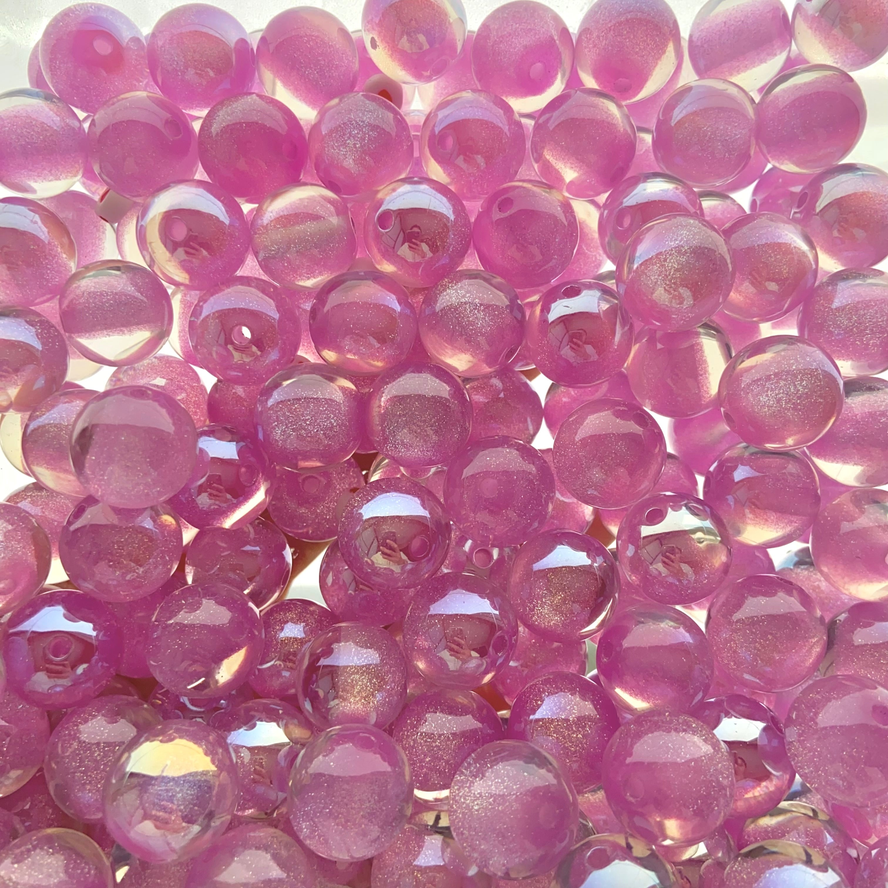 【New】16mm Electroplated Resin Beads