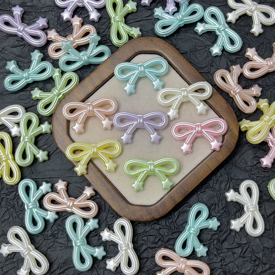 33*20mm Acrylic Bow Beads