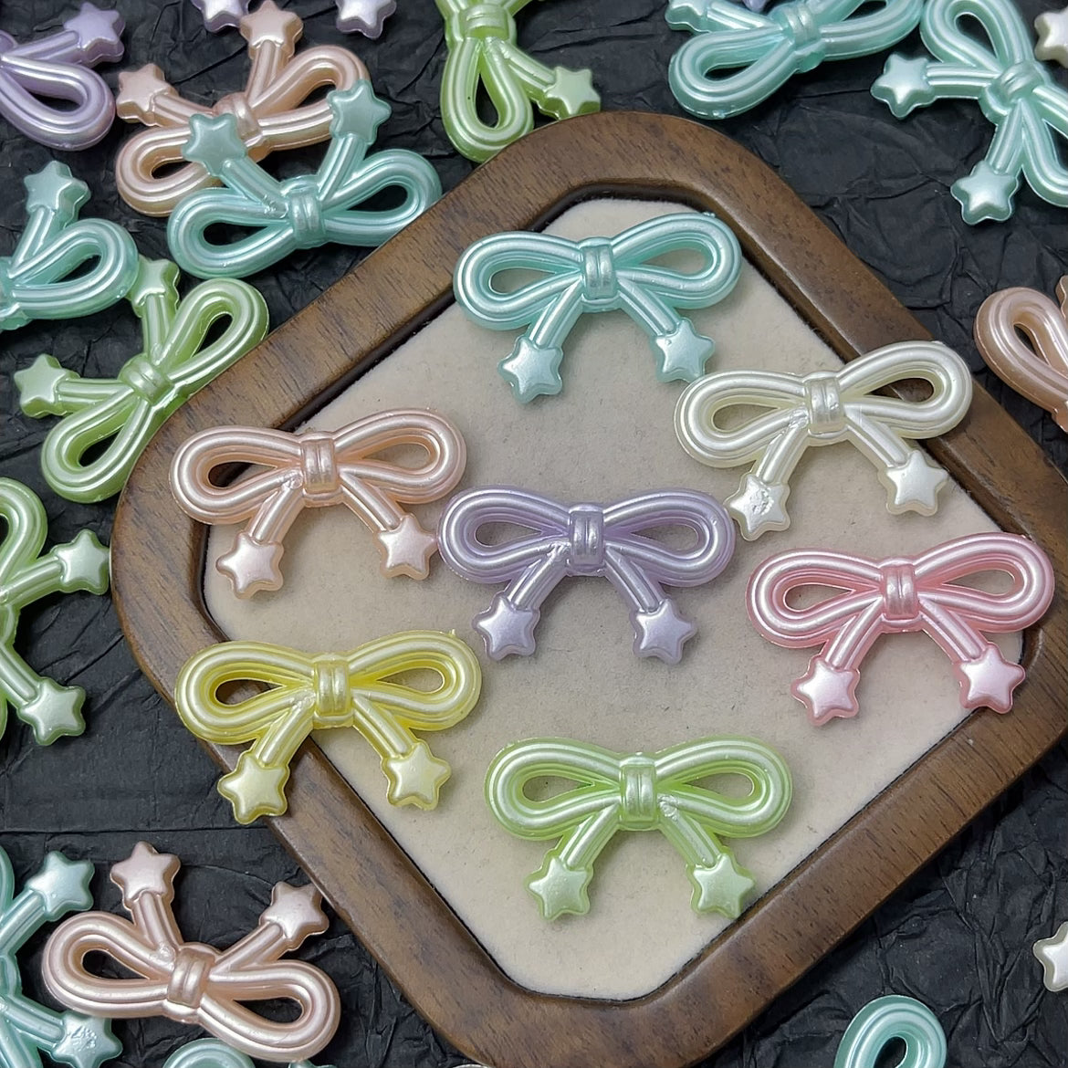 33*20mm Acrylic Bow Beads