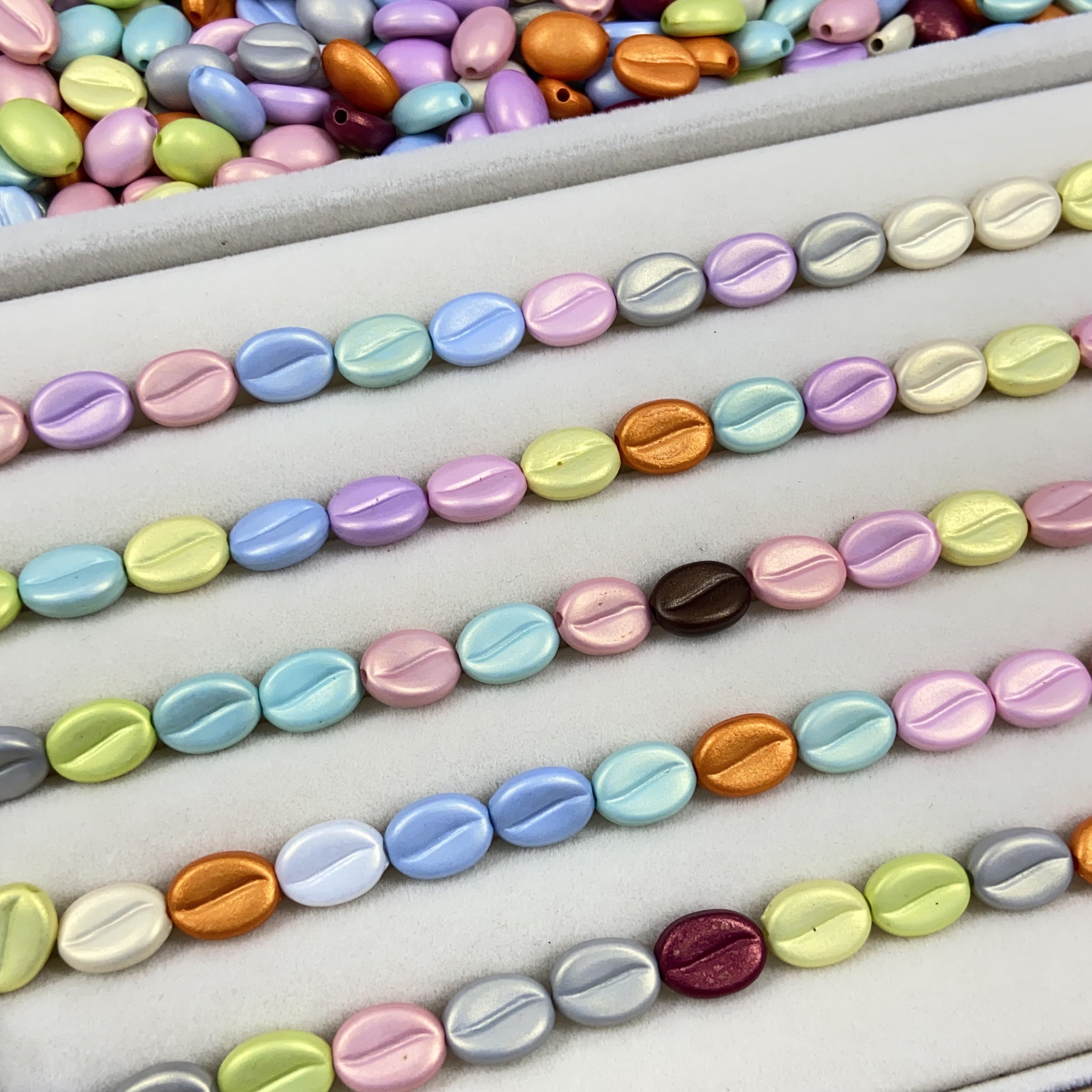 8*10mm Acrylic Coffee Beads