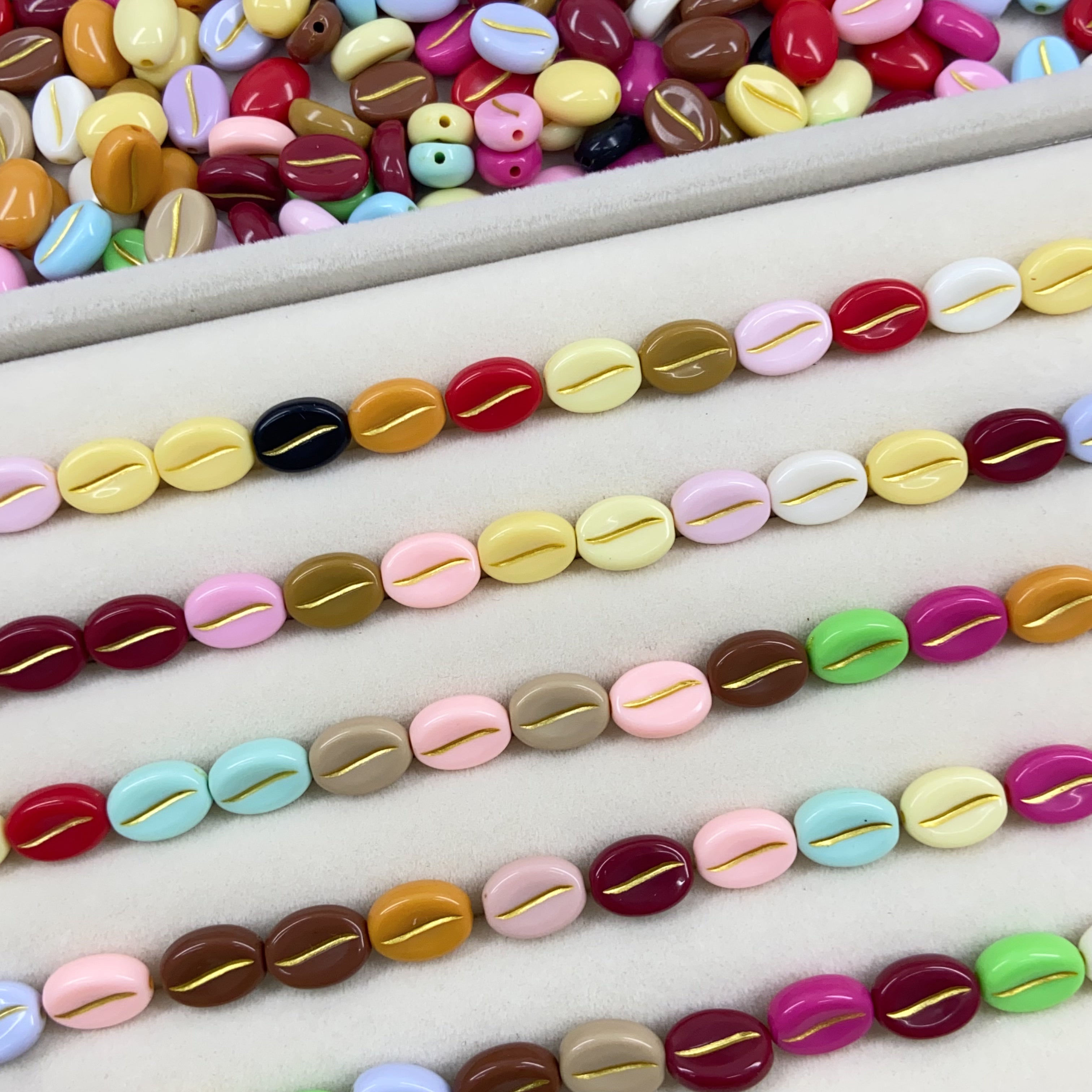 8*10mm Acrylic Coffee Beads