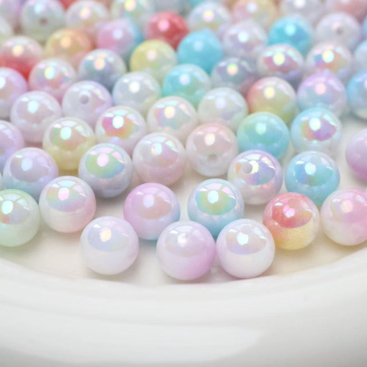 【New】Aurora Iridescent Gradient Acrylic Beads
