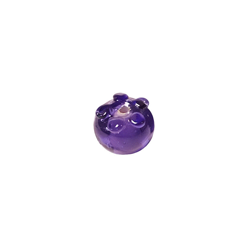 Handmade Lampwork Blueberry Glass Beads