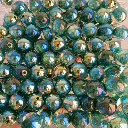 【New】16mm Electroplated Resin Beads