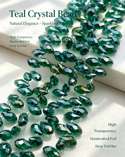 6x12mm Crystal Teardrop Glass Beads