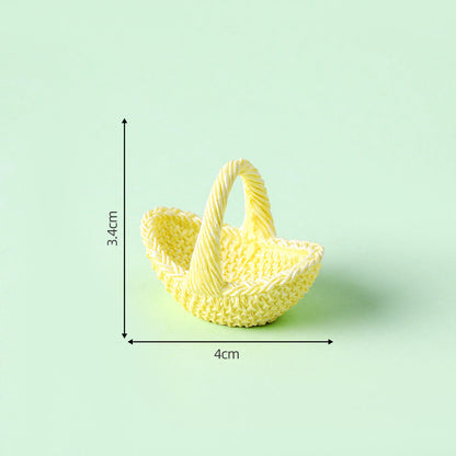 Mini miniature Faux Woven Bamboo Baskets for Crafts