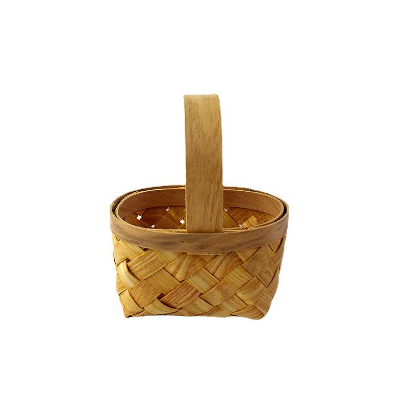 Mini Small Bamboo &amp; Wood Chip Favor Baskets