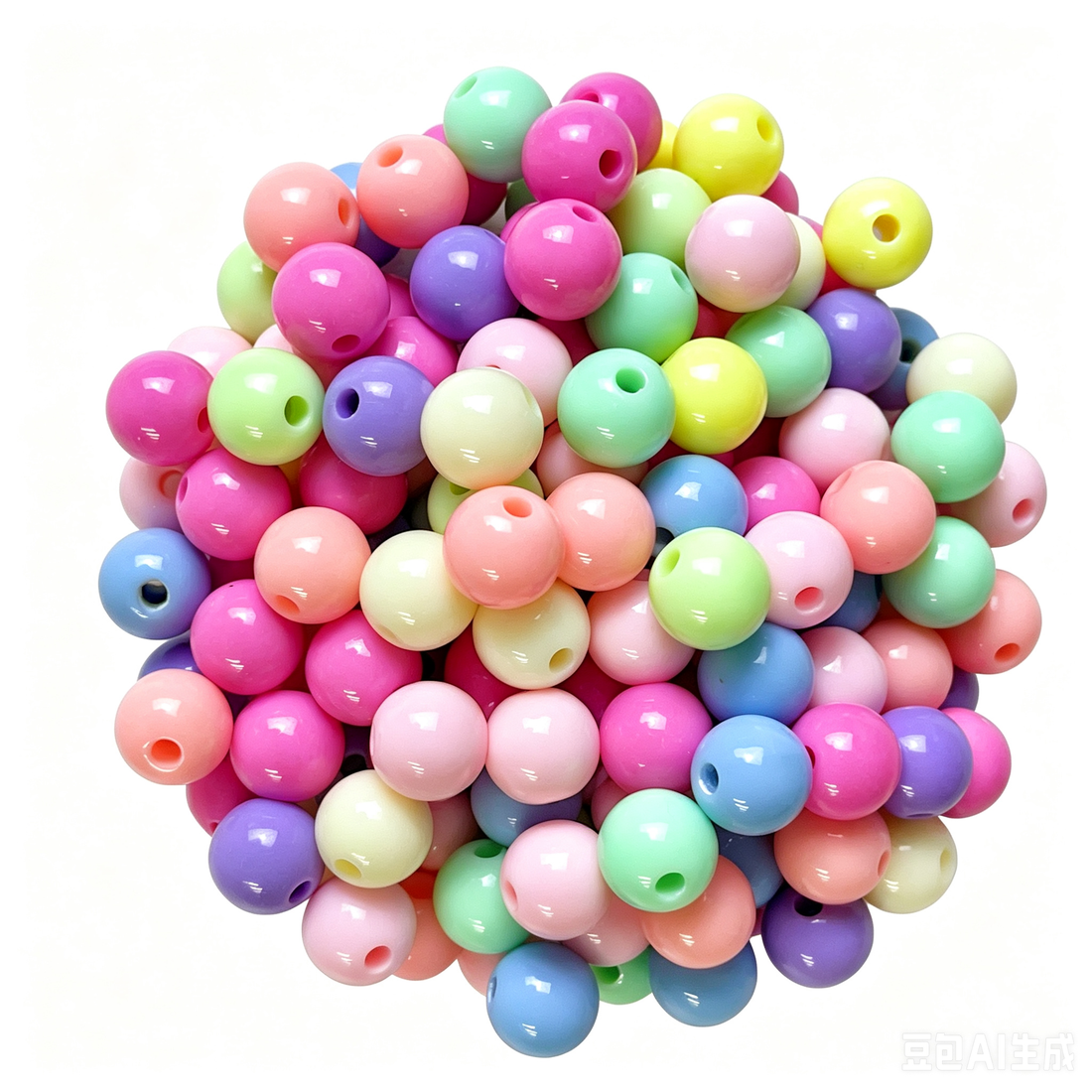 6/10/16mm Aesthetic Candy Color Acrylic Beads