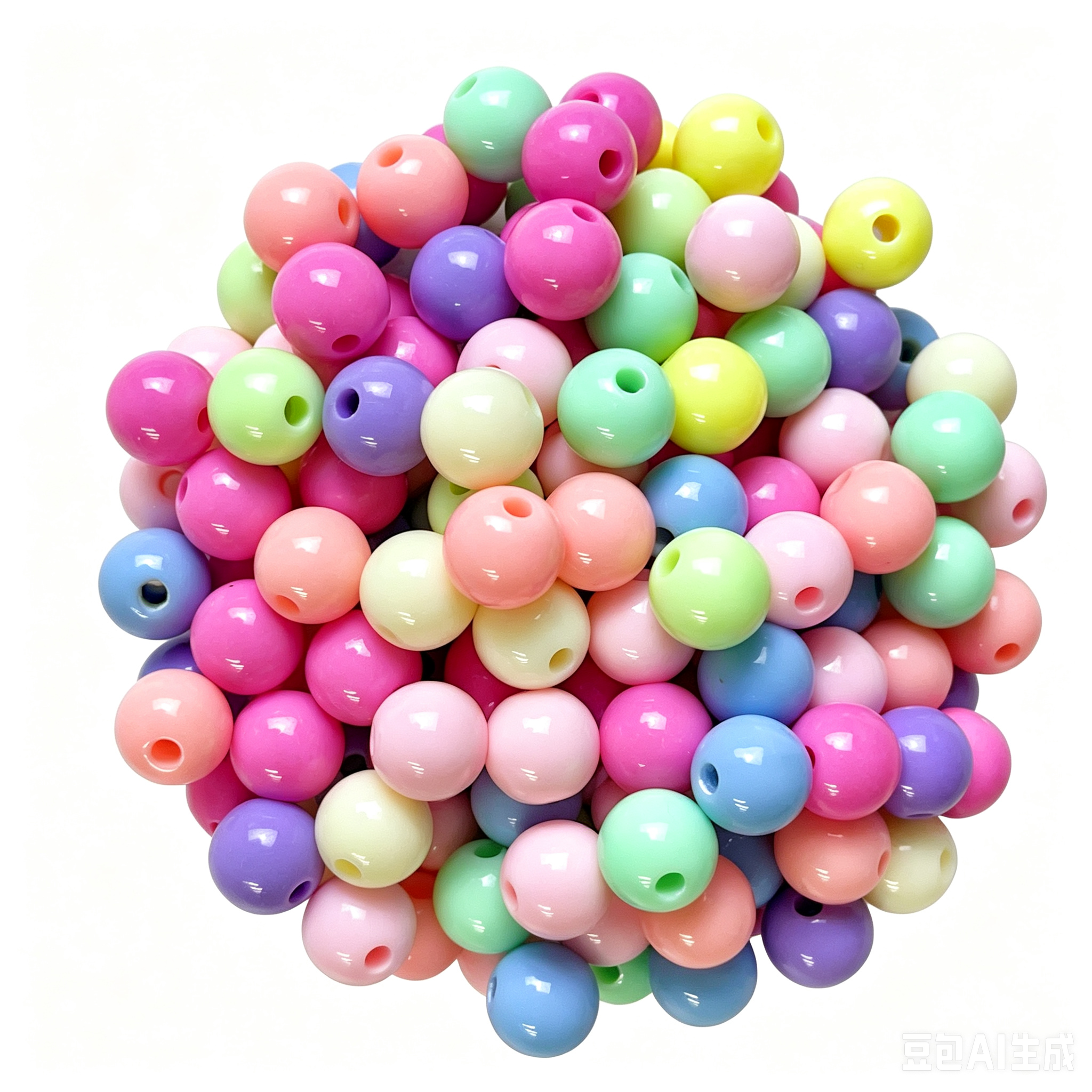 6/10/16mm Aesthetic Candy Color Acrylic Beads
