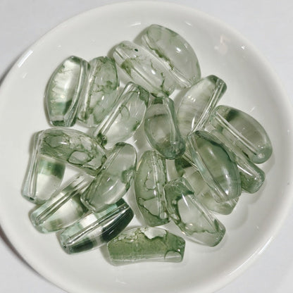 20mm Curved Glass Tube Spacer Beads