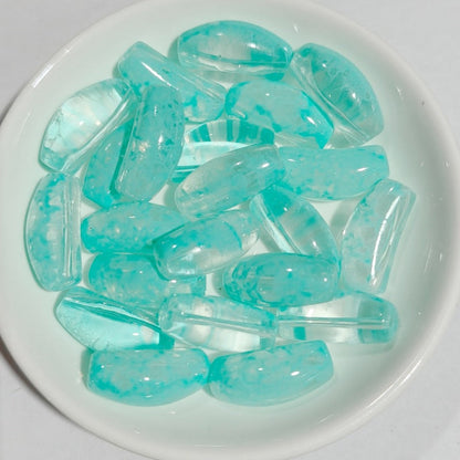 20mm Curved Glass Tube Spacer Beads