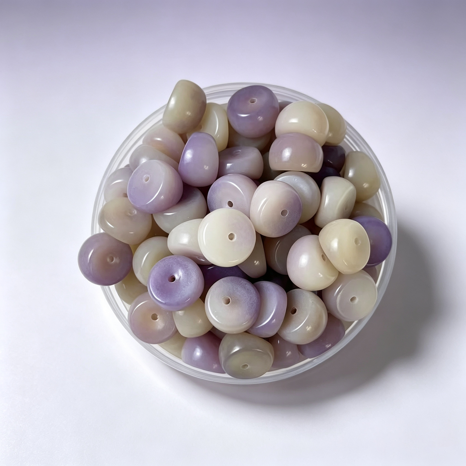 Garlic Bodhi Root Loose Beads | 10mm Natural Ivory-Sheen Retro Beads