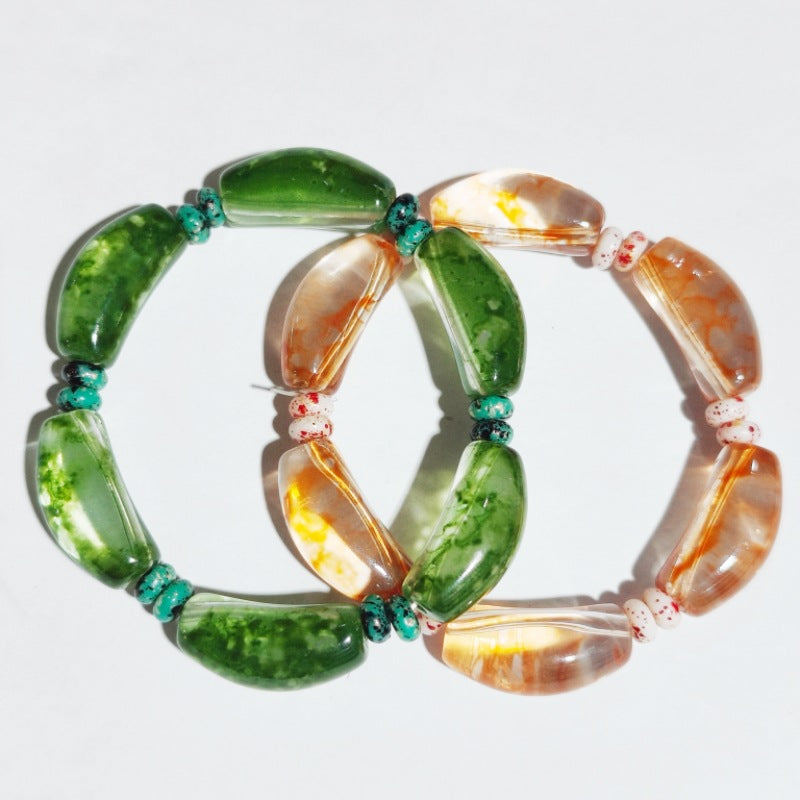20mm Curved Glass Tube Spacer Beads