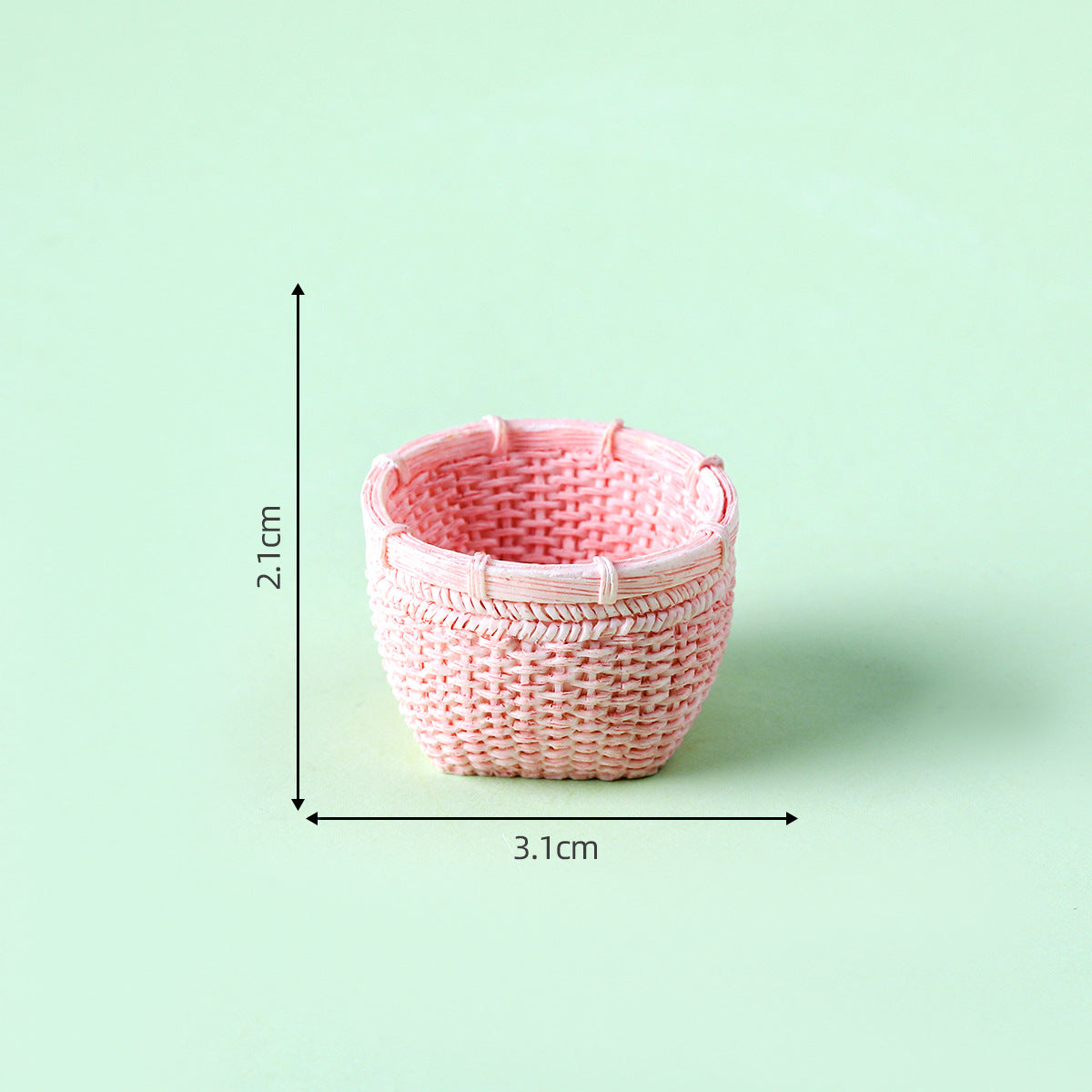 Mini miniature Faux Woven Bamboo Baskets for Crafts