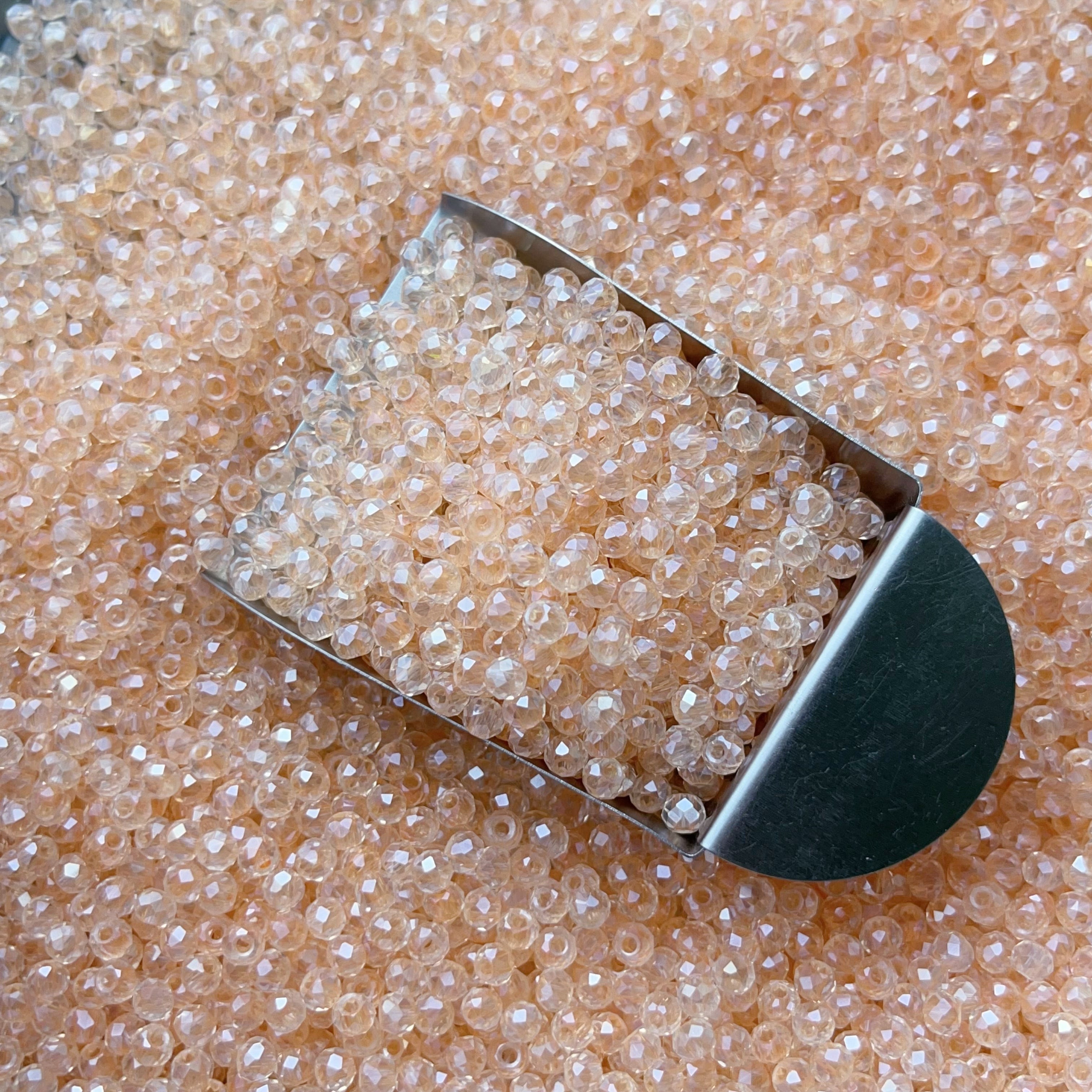4mm Faceted Glass Beads for Jewelry Making | Loose Seed Beads Craft Supplies for DIY Bracelets, Necklaces &amp; Bead Weaving