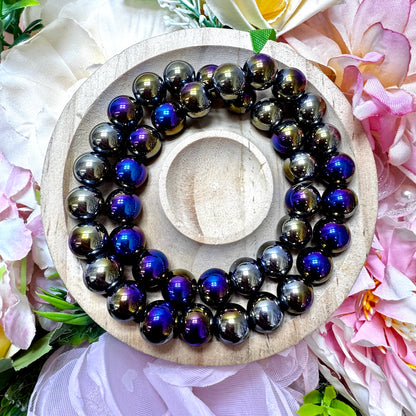 【New】A strip-Electroplated AB Color Glass Beads