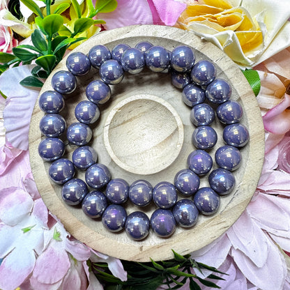 【New】A strip-Electroplated AB Color Glass Beads