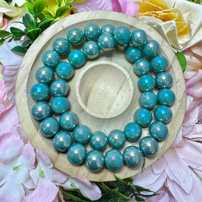 【New】A strip-Electroplated AB Color Glass Beads