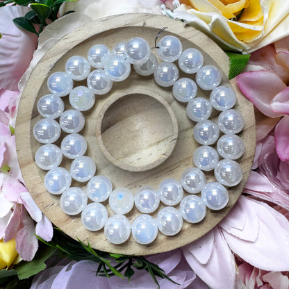 【New】A strip-Electroplated AB Color Glass Beads