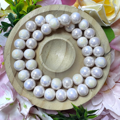 【New】A strip-Electroplated AB Color Glass Beads