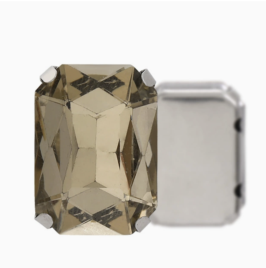 8*10mm Rectangular Claw Rhinestone Bead