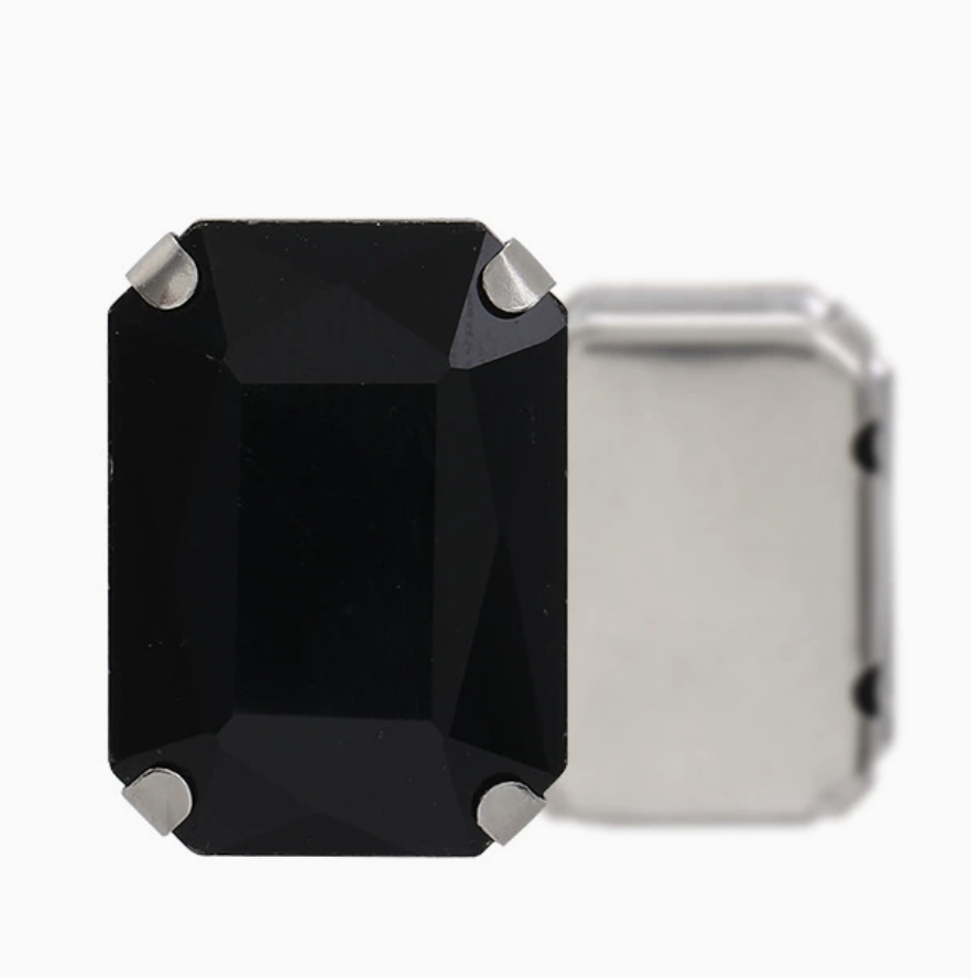 8*10mm Rectangular Claw Rhinestone Bead