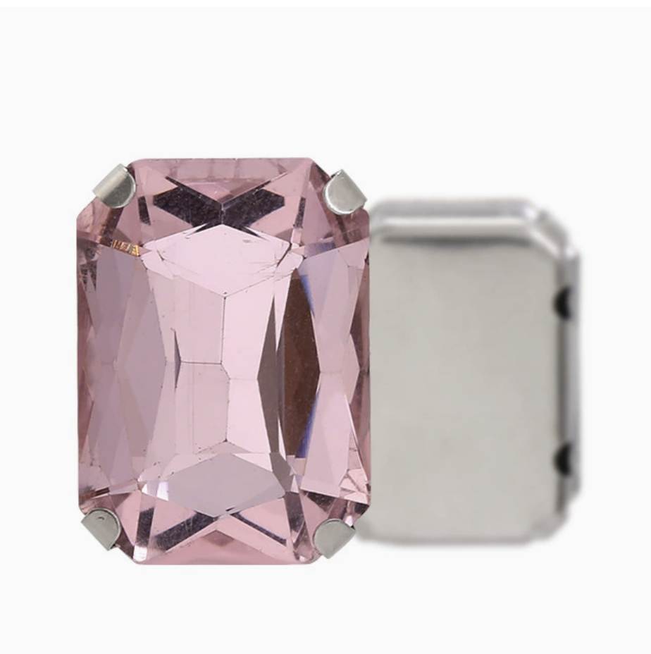 8*10mm Rectangular Claw Rhinestone Bead