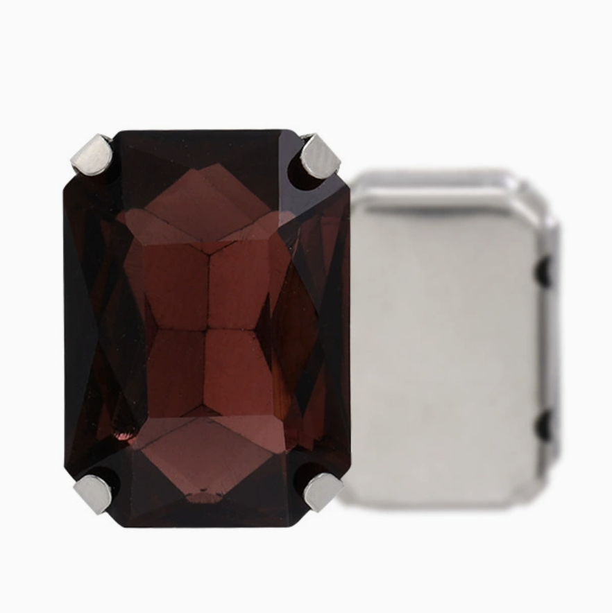 8*10mm Rectangular Claw Rhinestone Bead