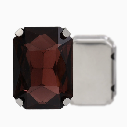 8*10mm Rectangular Claw Rhinestone Bead