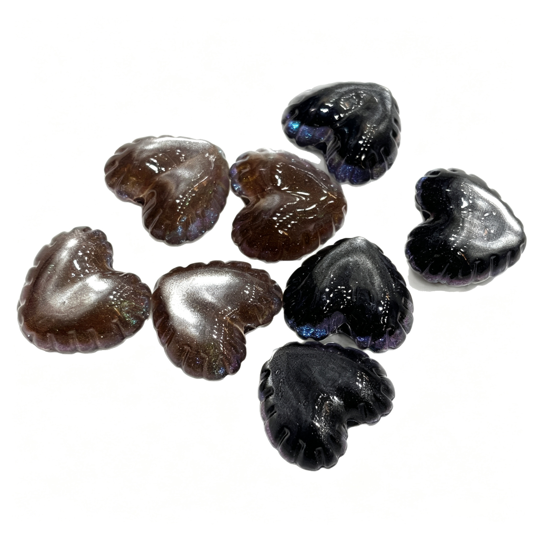 Aesthetic Chunky Heart Beads Bulk