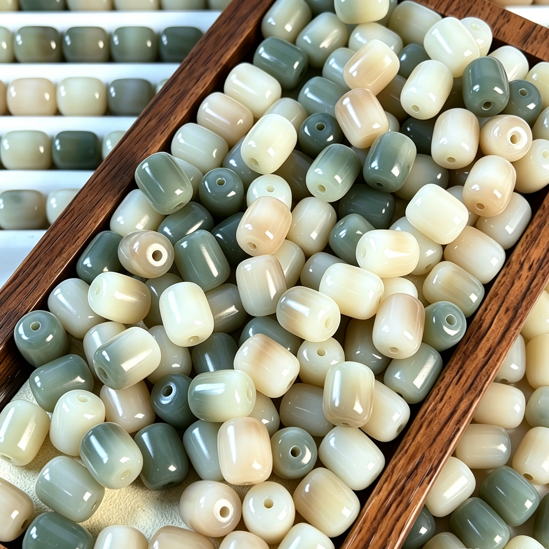 12x11mm Rice Cake Pillow Shape Bodhi Beads