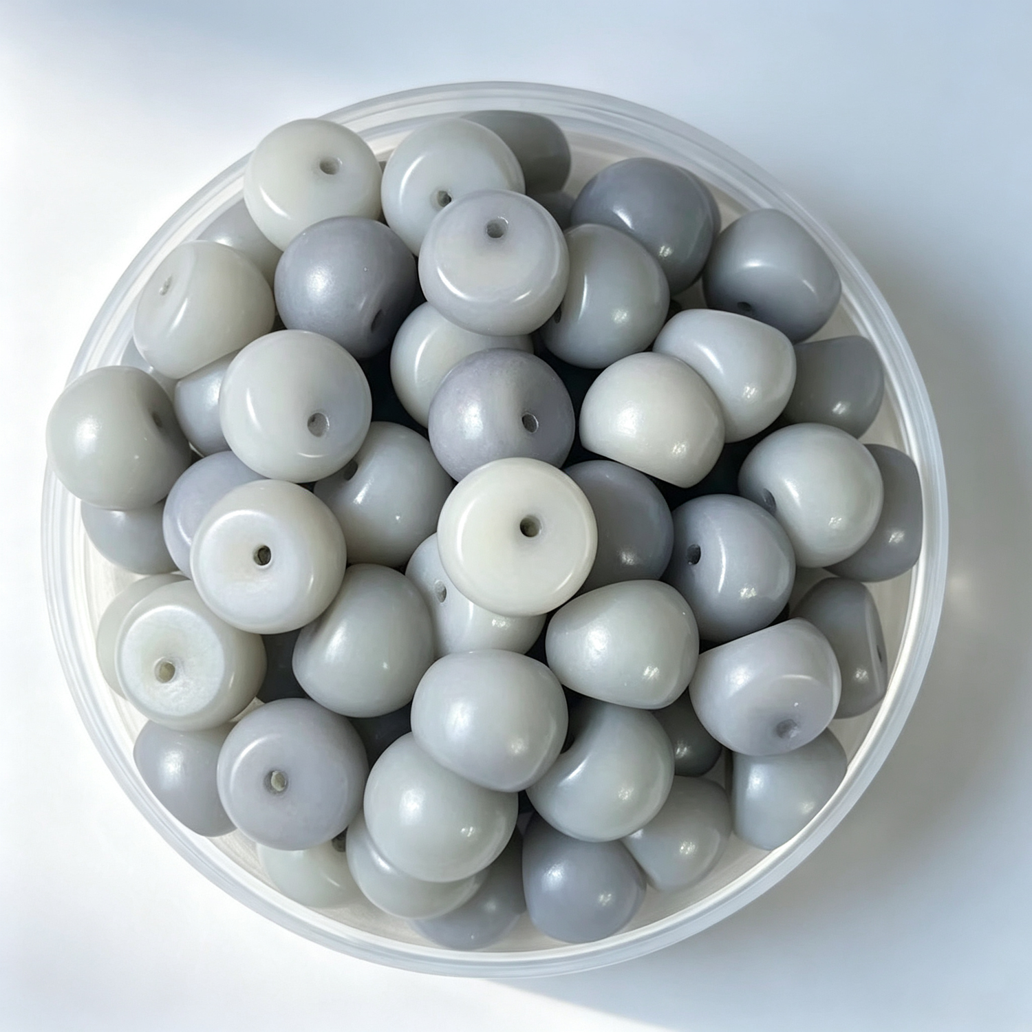 Garlic Bodhi Root Loose Beads | 10mm Natural Ivory-Sheen Retro Beads