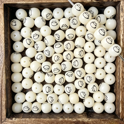 Cute Cat Bodhi Beads | 10x9mm Natural Bodhi Seed Loose Beads