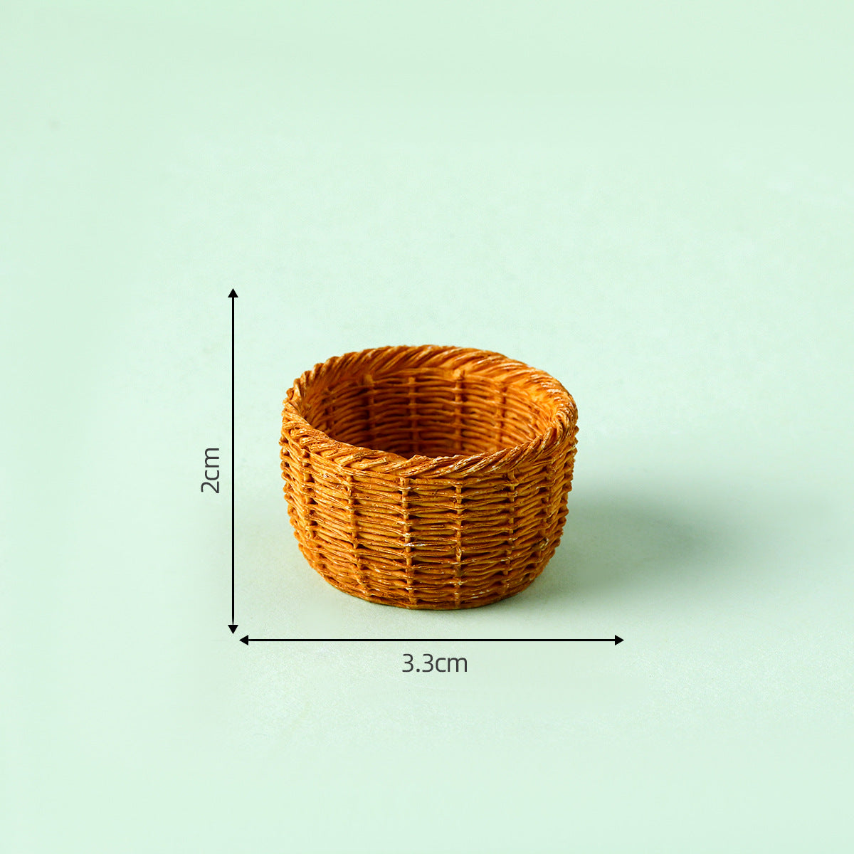 Mini miniature Faux Woven Bamboo Baskets for Crafts